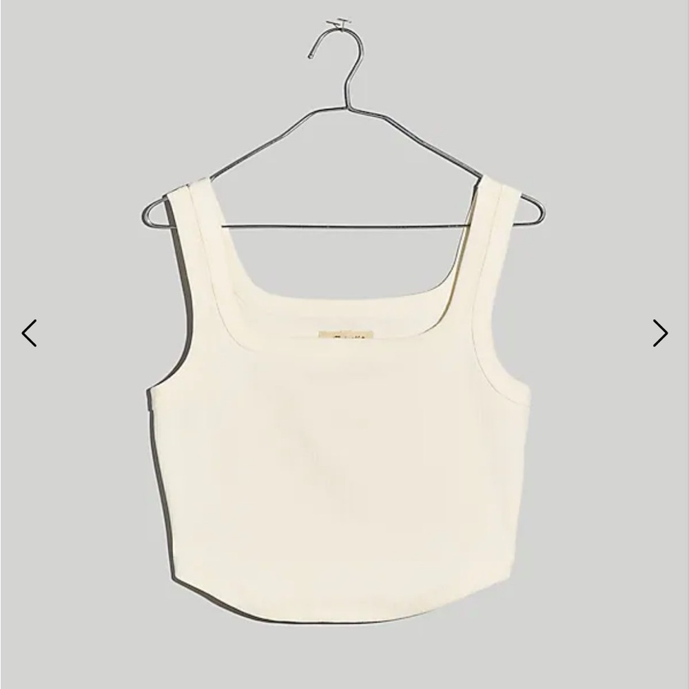 Never Been Worn Madewell The Tailored Crop Tank in Sleekhold - Color Lighthouse